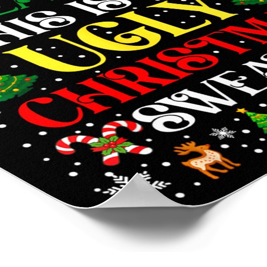 Funny Due To Inflation Ugly Christmas Sweaters For Poster (Hoek)