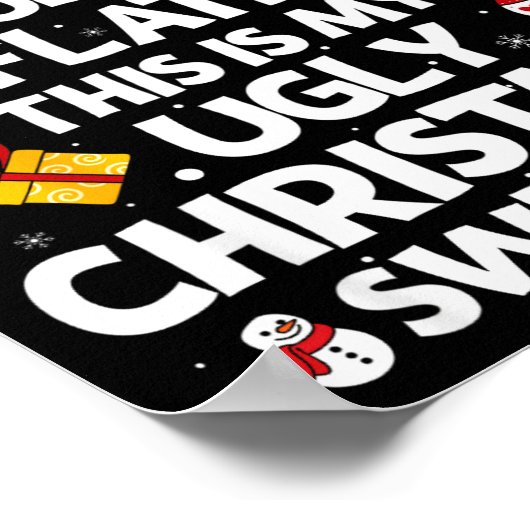 Funny Due To Inflation Ugly Christmas Sweaters For Poster (Hoek)