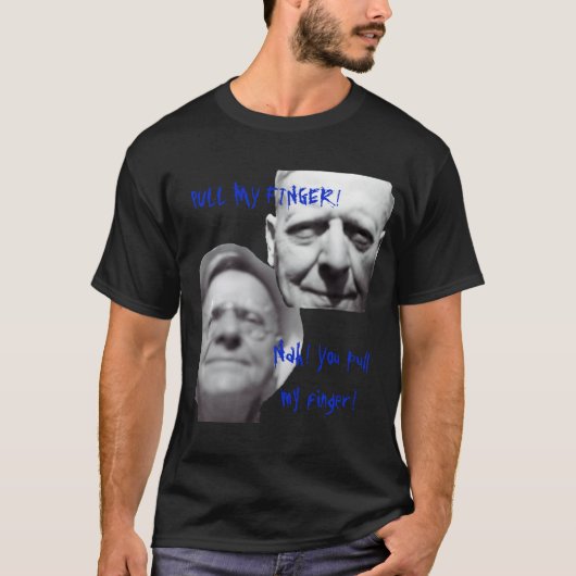 FUNNY DUELING GRANDPAS PULL MY FINGER GRANDPA T-SHIRT (Voorkant)