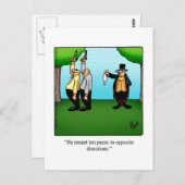 Funny "Dueling Humor" Briefkaart (Voorkant / Achterkant)