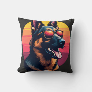Funny Duitse Herdershond Ontwerp Kunst Kostuum Out Kussen