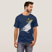 Funny duivenduiven met sombrero pet leuk t-shirt (Voorkant volledig)
