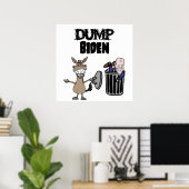 Funny Dump Biden Politieke Cartoon Poster (Thuiskantoor)