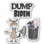 Funny Dump Biden Politieke Cartoon Sticker (Voorkant)