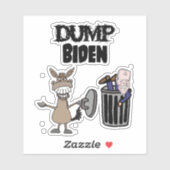 Funny Dump Biden Politieke Cartoon Sticker (Vel)