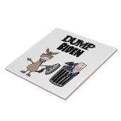 Funny Dump Biden Politieke Cartoon Tegeltje (Zijkant)