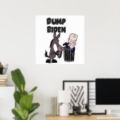 Funny Dump Joe Biden Cartoon Poster (Thuiskantoor)