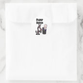 Funny Dump Joe Biden Cartoon Ronde Sticker (Tas)