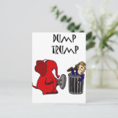 Funny Dump Trump Politieke Cartoon Art Briefkaart (Staand voorkant)