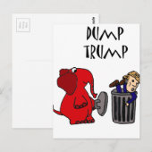 Funny Dump Trump Politieke Cartoon Art Briefkaart (Voorkant / Achterkant)