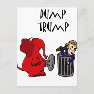 Funny Dump Trump Politieke Cartoon Art Briefkaart