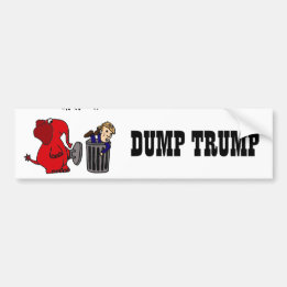 Funny Dump Trump Politieke Cartoon Art Bumpersticker