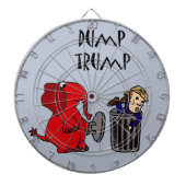Funny Dump Trump Politieke Cartoon Art Dartbord (Voorkant)