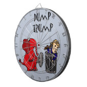 Funny Dump Trump Politieke Cartoon Art Dartbord (Voorkant Rechts)
