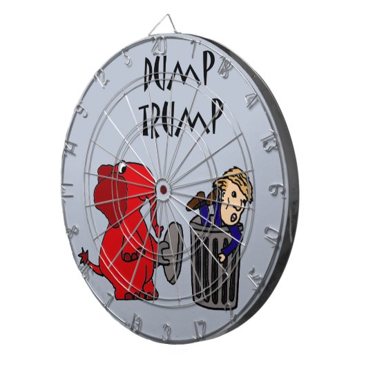 Funny Dump Trump Politieke Cartoon Art Dartbord (Voorkant Rechts)