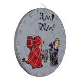 Funny Dump Trump Politieke Cartoon Art Dartbord (Voorkant Links)