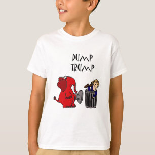 Funny Dump Trump Politieke Cartoon Art T-shirt