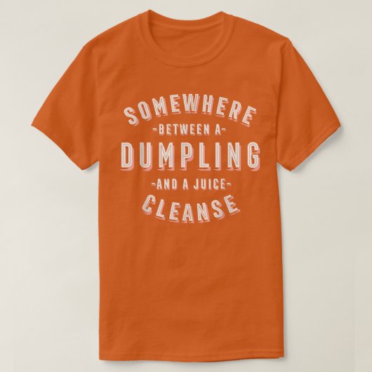 Funny Dumpling en een Juice Cleice Dim Sum Vegan T-shirt (Design voorkant)