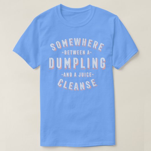Funny Dumpling en een Juice Cleice Dim Sum Vegan T-shirt (Design voorkant)