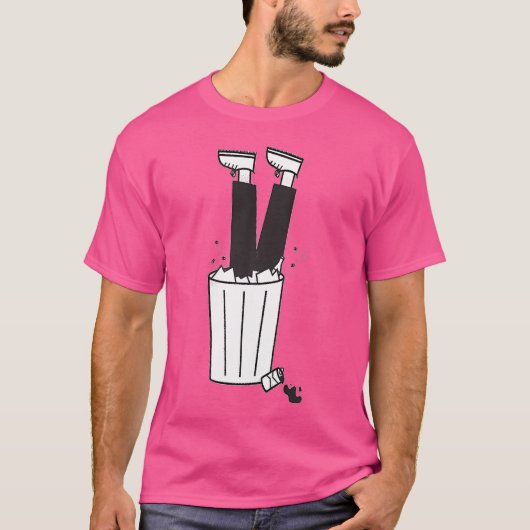 Funny Dumpster Diving Bin T-shirt (Voorkant)
