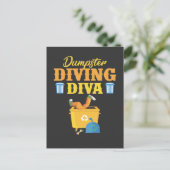 Funny Dumpster Diving Diva Trash Lover Briefkaart (Staand voorkant)
