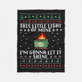 Funny Dumpster Fire Ugly Christmas Sweaters For Me Fleece Deken (Voorkant)