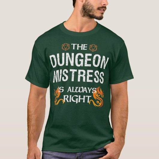 Funny Dungeon Mistress Dragons Dice Gaming Gift T-shirt (Voorkant)