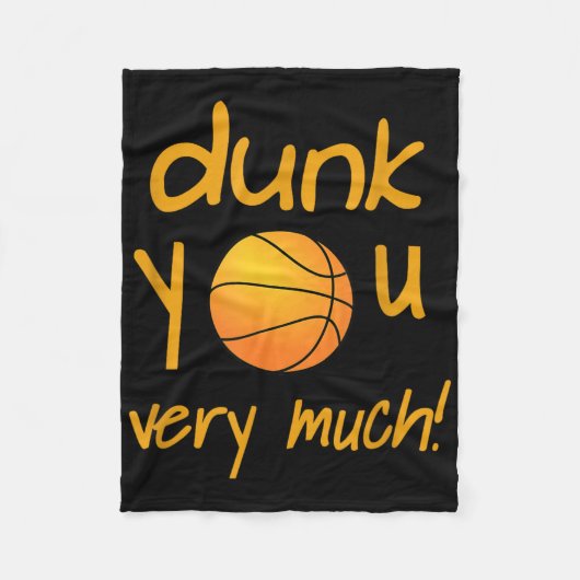 Funny Dunk You Very Much Basketball Summer Camp SP Fleece Deken (Voorkant)
