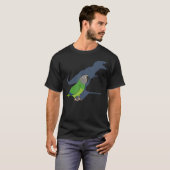 Funny Dusky Head Conure T-rex, Dinosaur Parrot P T-shirt (Voorkant volledig)