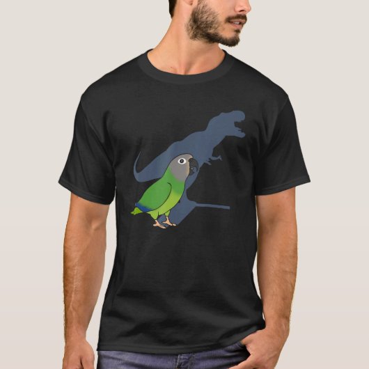 Funny Dusky Head Conure T-rex, Dinosaur Parrot P T-shirt (Voorkant)