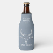 Funny Dusty Blue Nash Bash Bachelorette Party Beer Flesjeskoeler (Fles Voorkant)