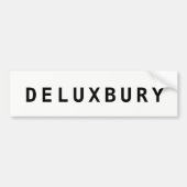 Funny Duxbury Massachusetts "DELUXBURY" Bumpersticker (Voorkant)