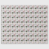 Funny Dwarves, Cabines, kerstbomen, Snowflakes Cadeaupapier (Vlak)