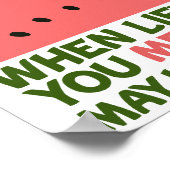 Funny Dyslexia Quote Dyslexic Humor Watermeloen Poster (Hoek)