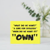 Funny dyslexic briefkaart (Staand voorkant)