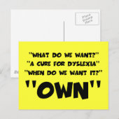 Funny dyslexic briefkaart (Voorkant / Achterkant)