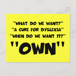 Funny dyslexic briefkaart