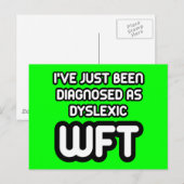 Funny dyslexic briefkaart (Voorkant / Achterkant)