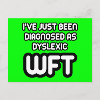 Funny dyslexic briefkaart