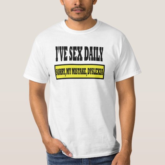 Funny dyslexic t-shirt (Voorkant)