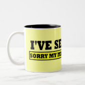 Funny dyslexic-teken tweekleurige koffiemok (Links)