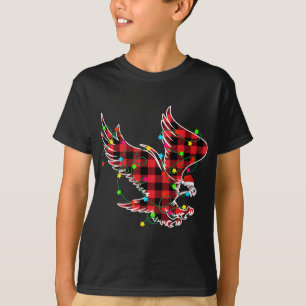 Funny Eagle Kerstboom Red Pset Xmas Animals T-shirt