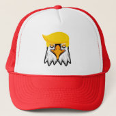 Funny Eagle met Trump Hair T-Shirt Trucker Pet (Voorkant)