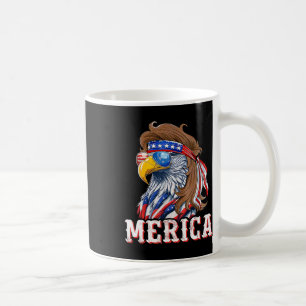 Funny Eagle Mullet 4 juli Amerikaanse vlag M Koffiemok