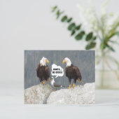 Funny Eagles en Seagull Briefkaart (Staand voorkant)