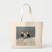 Funny Eagles en Seagull Grote Tote Bag (Voorkant)