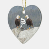 Funny Eagles en Seagull Keramisch Ornament (Links)