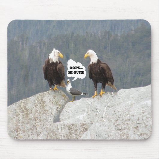 Funny Eagles en Seagull Muismat (Voorkant)