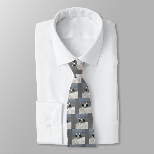 Funny Eagles en Seagull Necktie Stropdas (Gebonden)