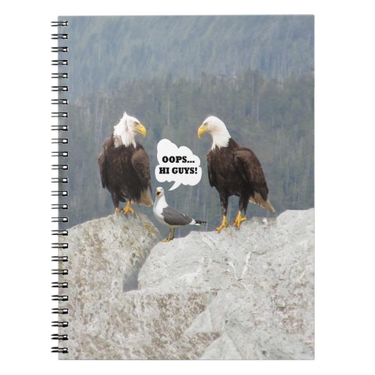 Funny Eagles en Seagull Notitieboek (Voorkant)